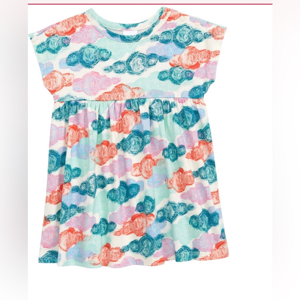 Nordstrom by Cristina Martinez Baby Girl Dress in Multi colored clouds| 3M